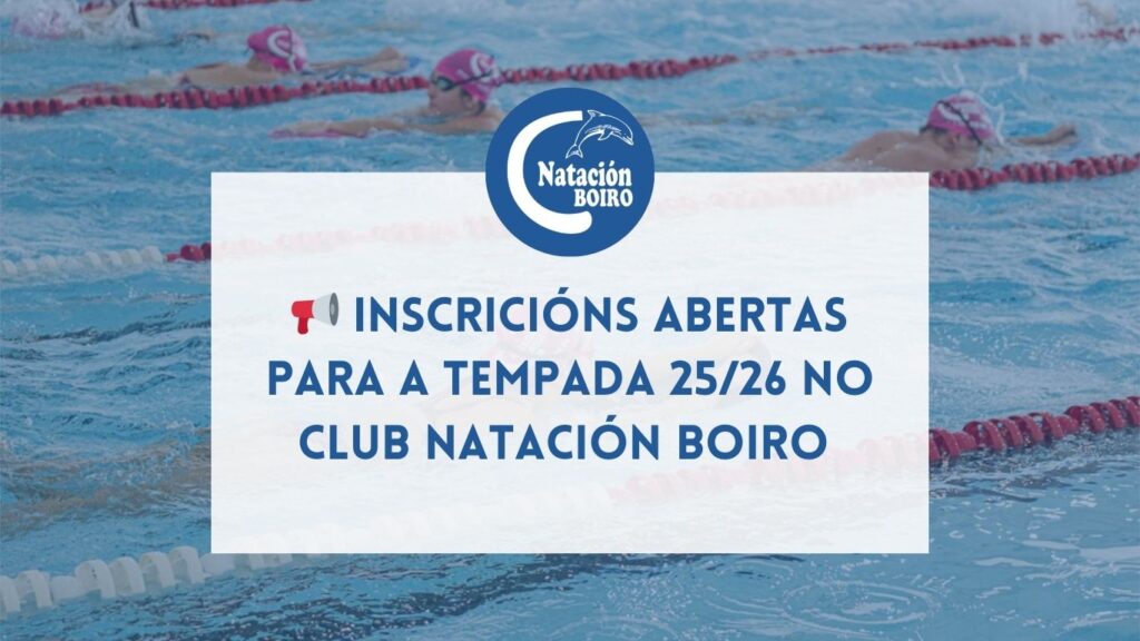 Inscricións abertas para a tempada 25-26 no Club Natación Boiro