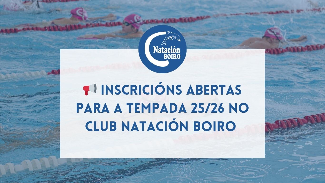 Inscricións abertas para a tempada 25-26 no Club Natación Boiro