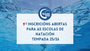 Inscricións abertas para as escolas de natación Boiro tempada 25-26